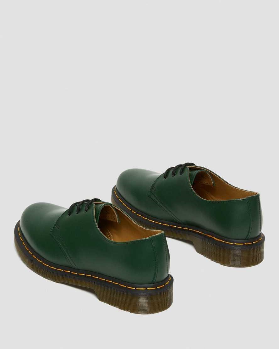 Green Smooth Leather Women's Dr Martens 1461 Smooth Leather Oxford Shoes | 539412-ACG