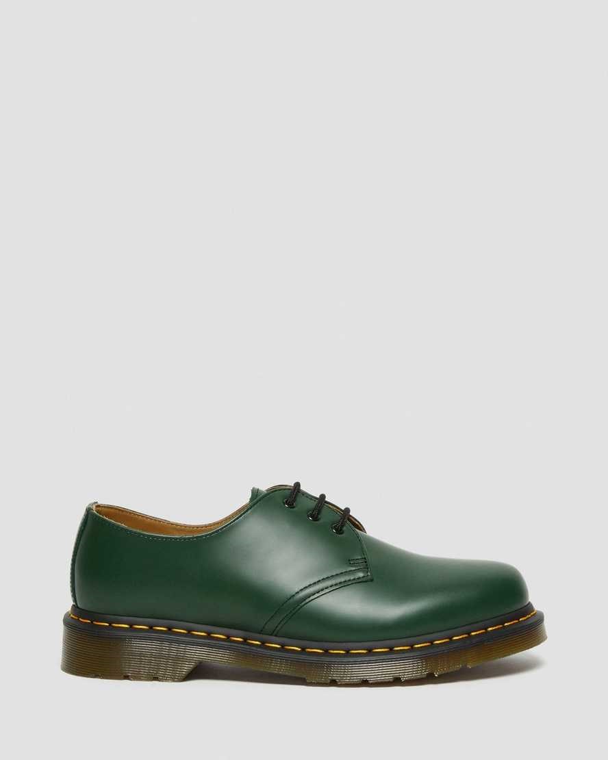 Green Smooth Leather Women's Dr Martens 1461 Smooth Leather Oxford Shoes | 539412-ACG