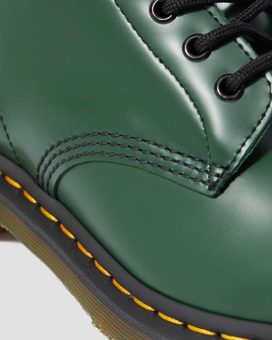 Green Smooth Leather Women's Dr Martens 1460 Smooth Leather Ankle Boots | 654139-GIR