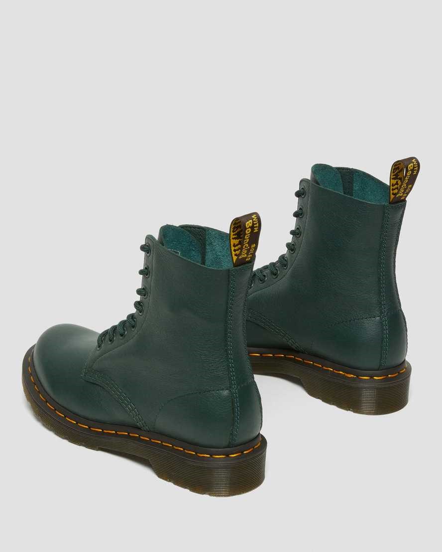 Green Virginia Women's Dr Martens 1460 Pascal Virginia Leather Lace Up Boots | 257816-WEP