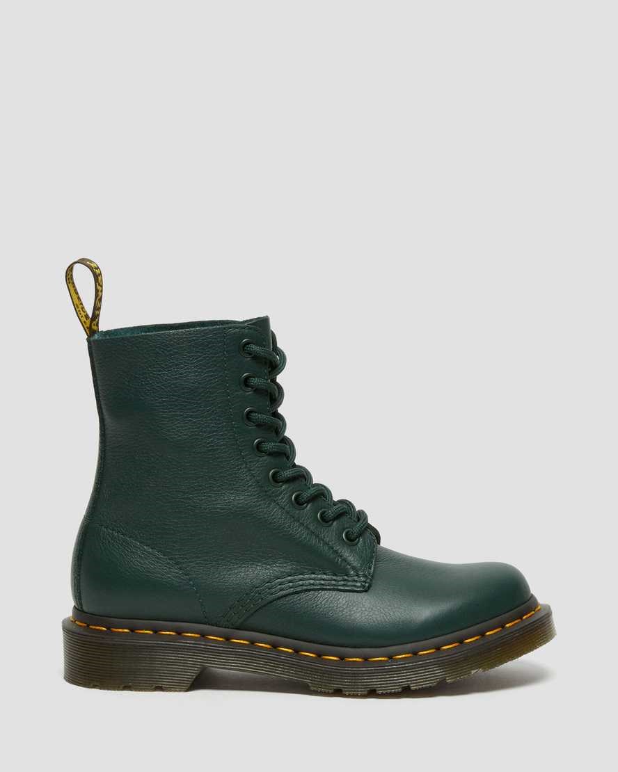 Green Virginia Women's Dr Martens 1460 Pascal Virginia Leather Lace Up Boots | 257816-WEP