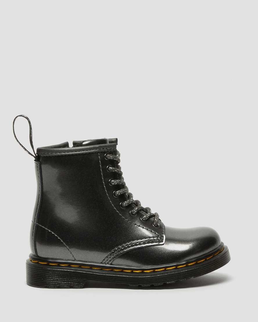 Grey Spark Kids' Dr Martens Toddler 1460 Metallic Lace Up Boots | 082759-SVT