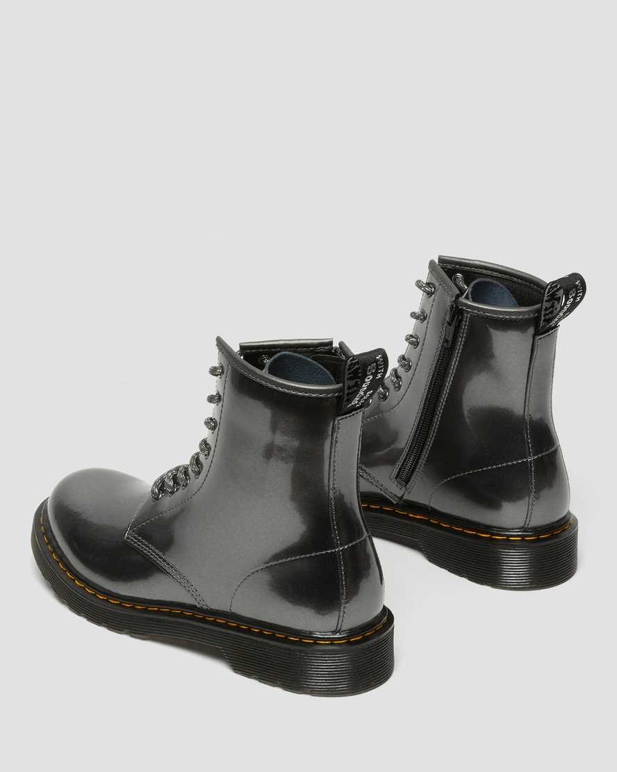 Grey Spark Kids' Dr Martens Youth 1460 Metallic Lace Up Boots | 217689-WIQ