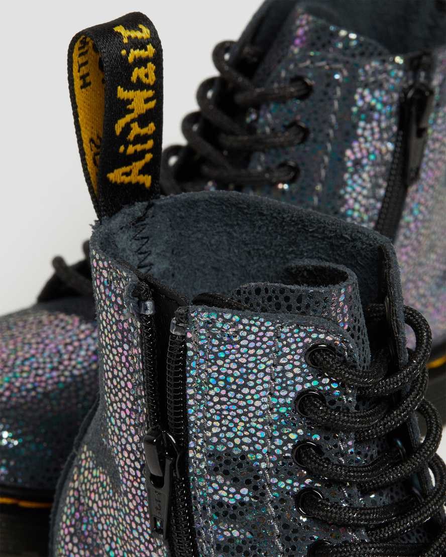 Metallic Kidray Kids' Dr Martens Toddler 1460 Pascal Iridescent Lace Up Boots | 904158-PZW