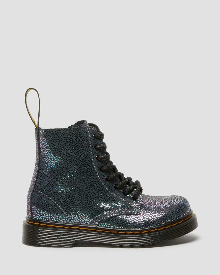 Metallic Kidray Kids' Dr Martens Toddler 1460 Pascal Iridescent Lace Up Boots | 904158-PZW