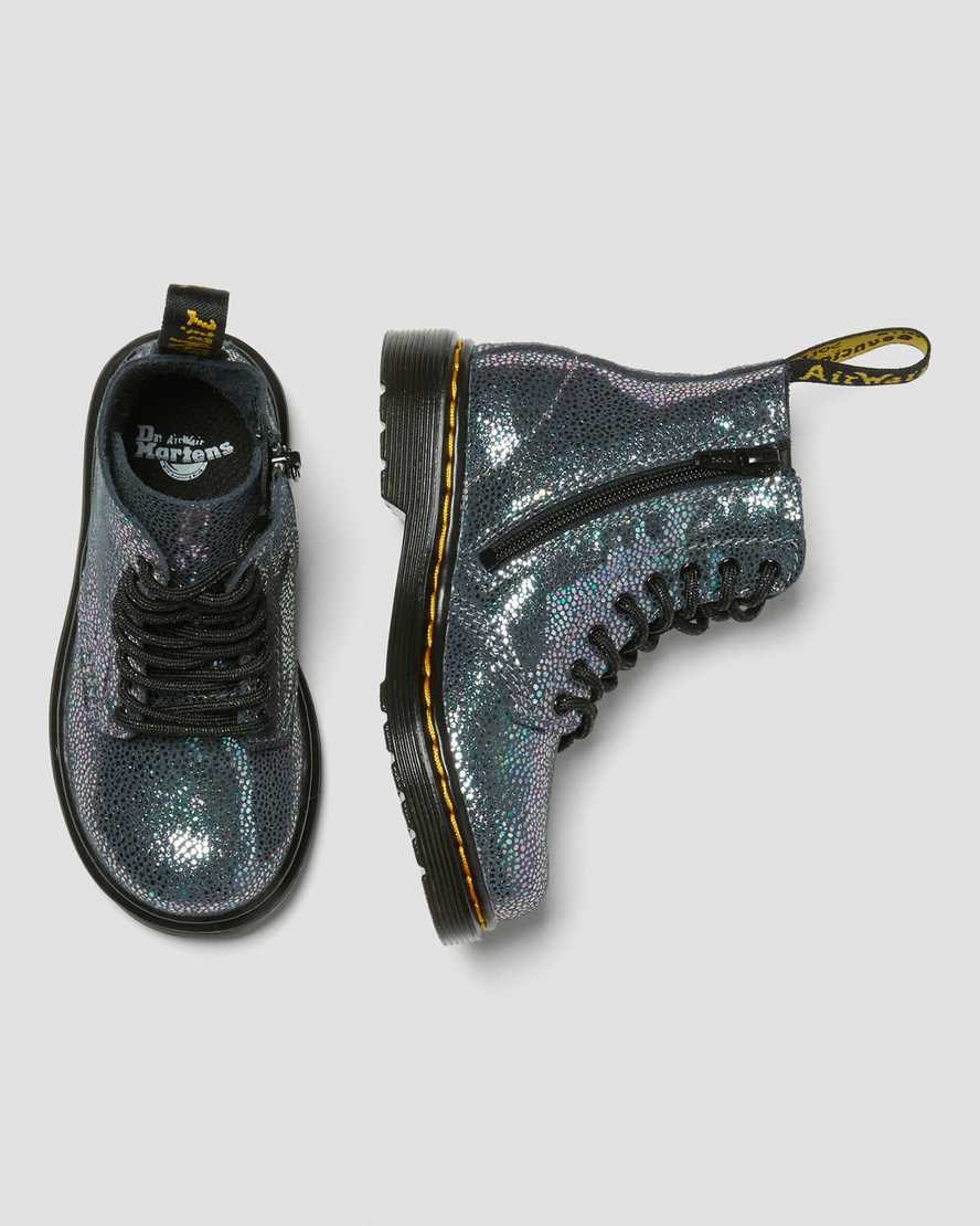 Metallic Kidray Kids' Dr Martens Toddler 1460 Pascal Iridescent Lace Up Boots | 904158-PZW