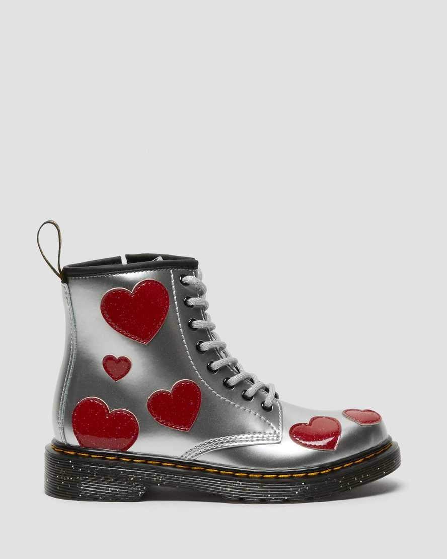 Metallic Patent Lamper Kids' Dr Martens Junior 1460 Glitter Star Patent Lace Up Boots | 603215-KTR