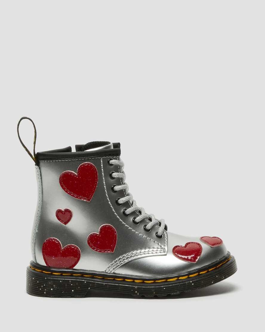 Metallic Patent Lamper Kids' Dr Martens Toddler 1460 Glitter Star Patent Lace Up Boots | 932180-EQZ