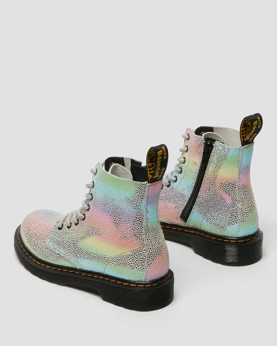 Multi Kidray Kids' Dr Martens Junior 1460 Pascal Iridescent Lace Up Boots | 810394-WLJ