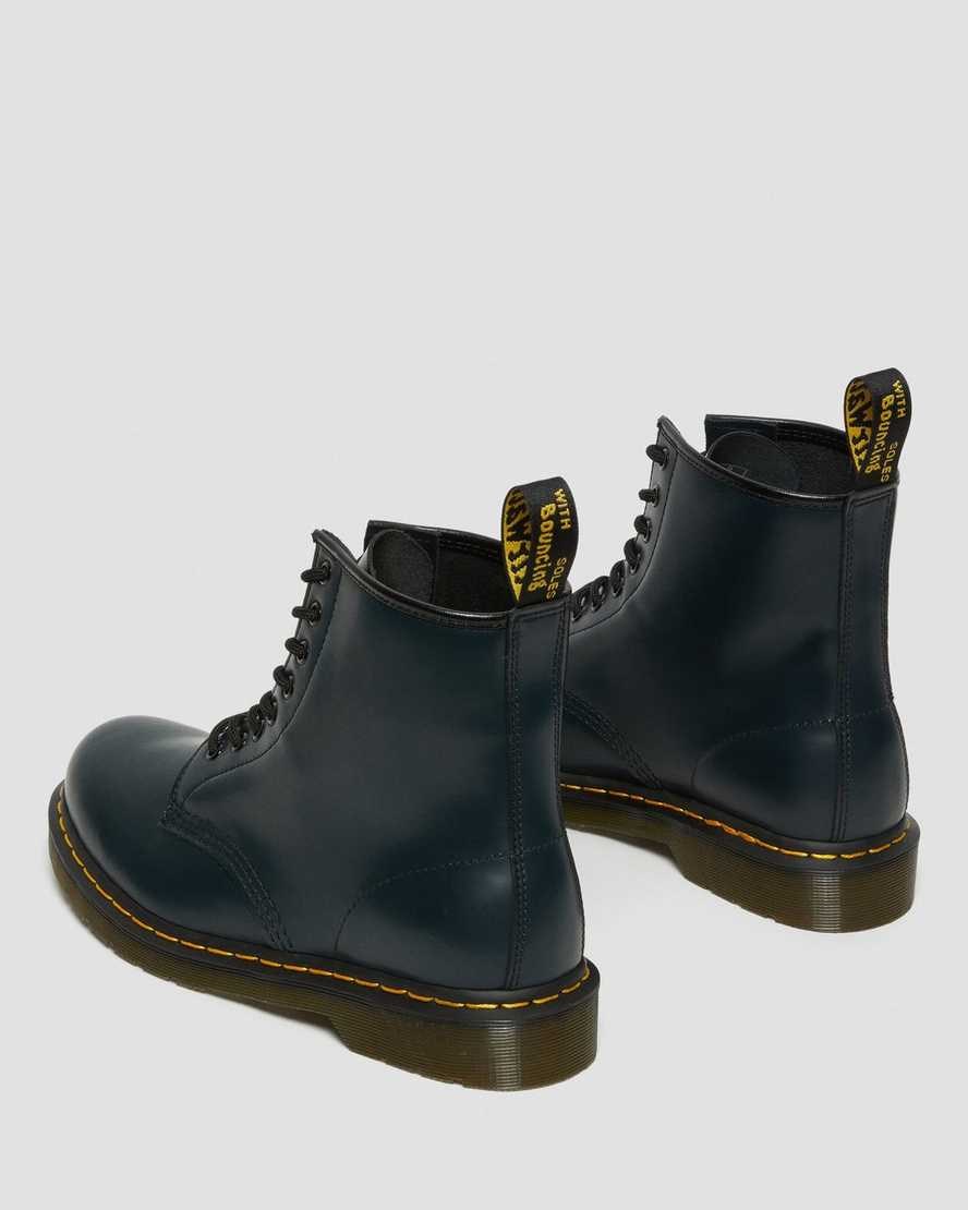 Navy Smooth Leather Men's Dr Martens 1460 Smooth Leather Ankle Boots | 796483-XNS