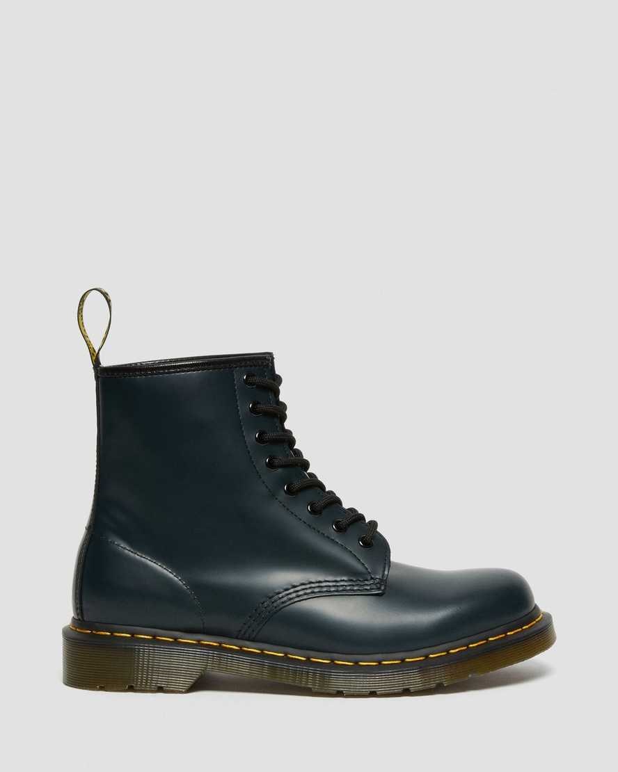 Navy Smooth Leather Men's Dr Martens 1460 Smooth Leather Ankle Boots | 796483-XNS