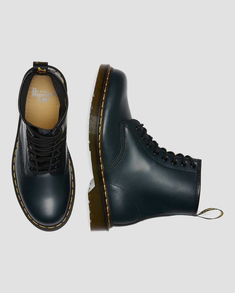 Navy Smooth Leather Men's Dr Martens 1460 Smooth Leather Ankle Boots | 796483-XNS