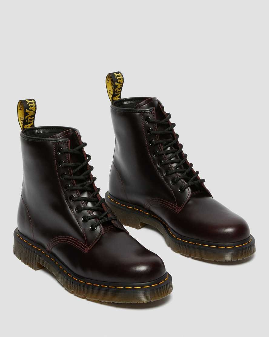 Oxblood Atlas Men's Dr Martens 1460 Slip Resistant Atlas Leather Lace Up Boots | 698210-YNF