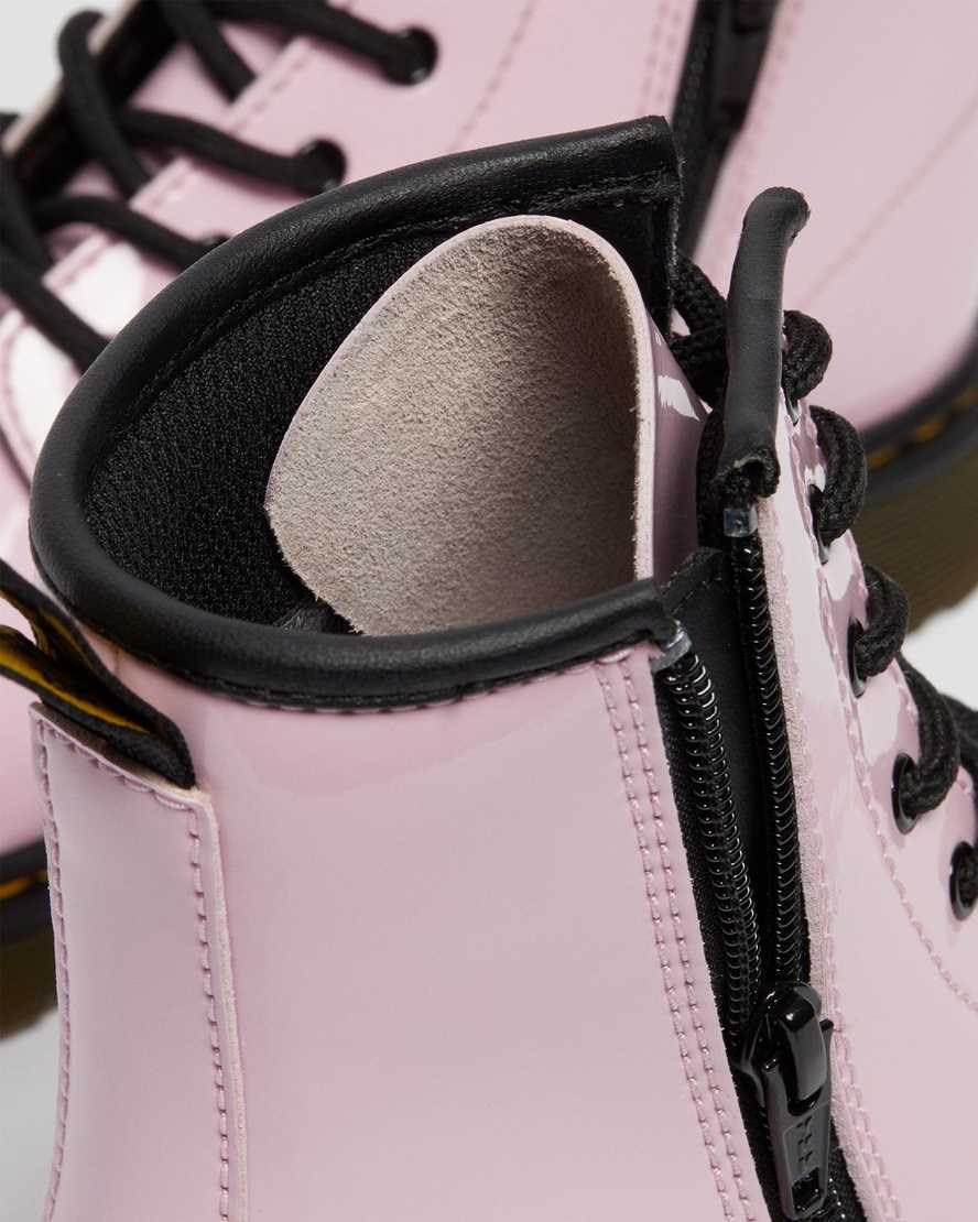 Pale Pink Patent Lamper Kids' Dr Martens Youth 1460 Patent Leather Lace Up Boots | 182074-KBX