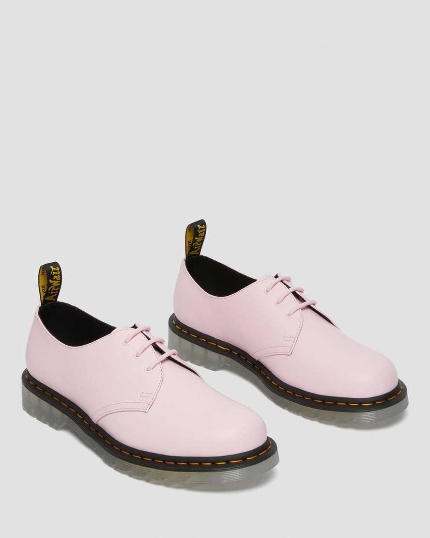 Pale Pink Smooth Leather Women's Dr Martens 1461 Iced Smooth Leather Oxford Shoes | 462851-ISE