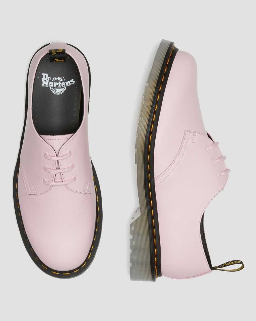 Pale Pink Smooth Leather Women's Dr Martens 1461 Iced Smooth Leather Oxford Shoes | 462851-ISE