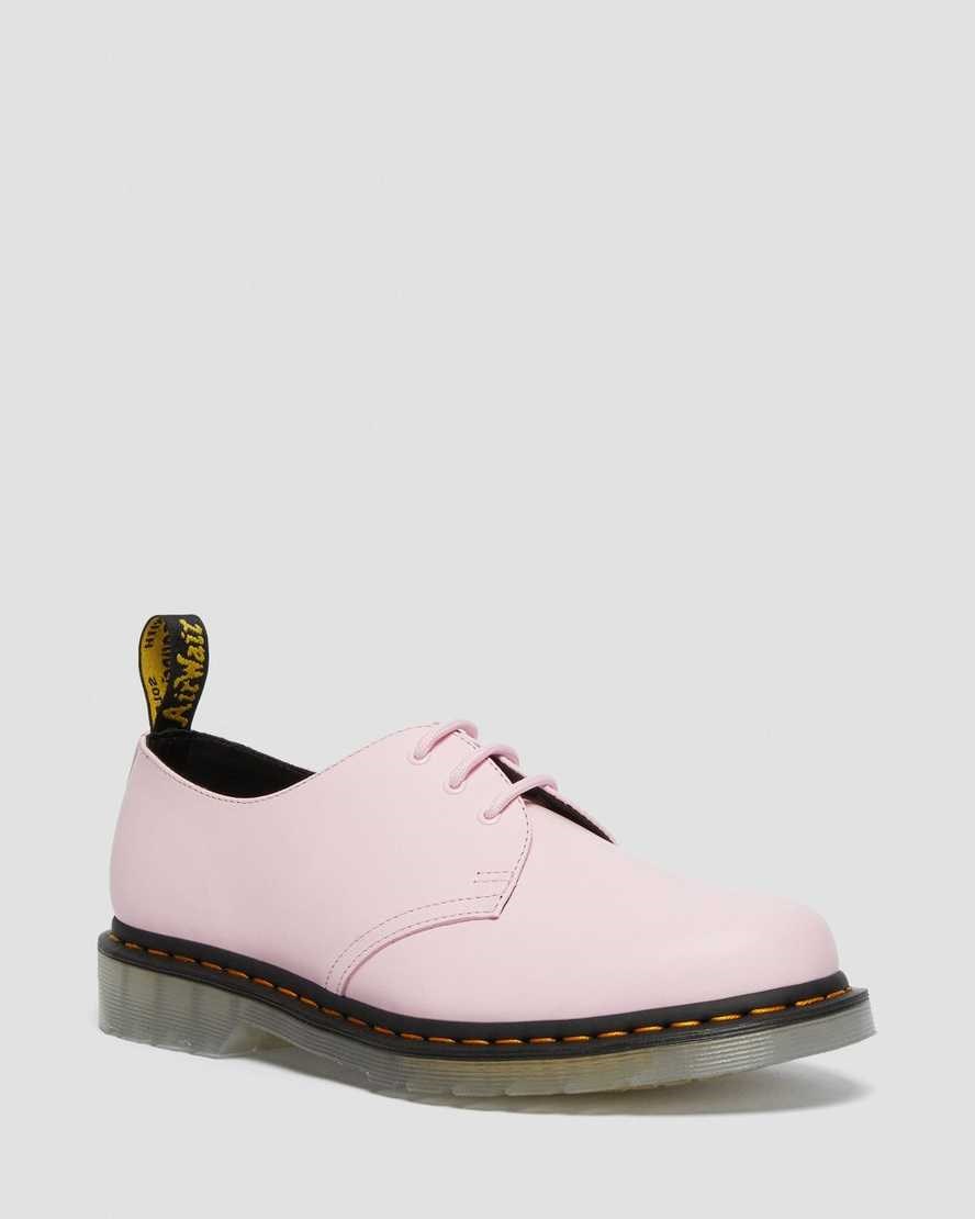 Pale Pink Smooth Leather Women\'s Dr Martens 1461 Iced Smooth Leather Oxford Shoes | 462851-ISE