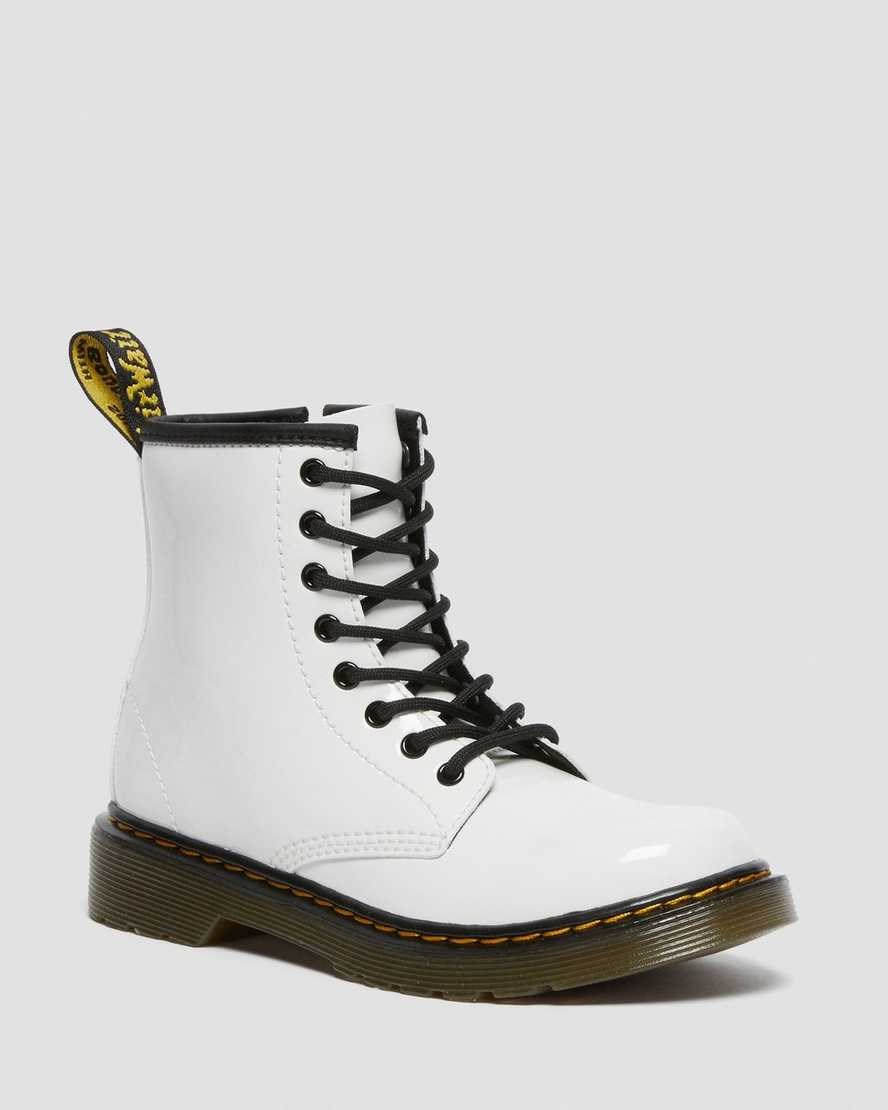 Patent Lamper Kids' Dr Martens Junior 1460 Patent Leather Lace Up Boots | 029174-LXV