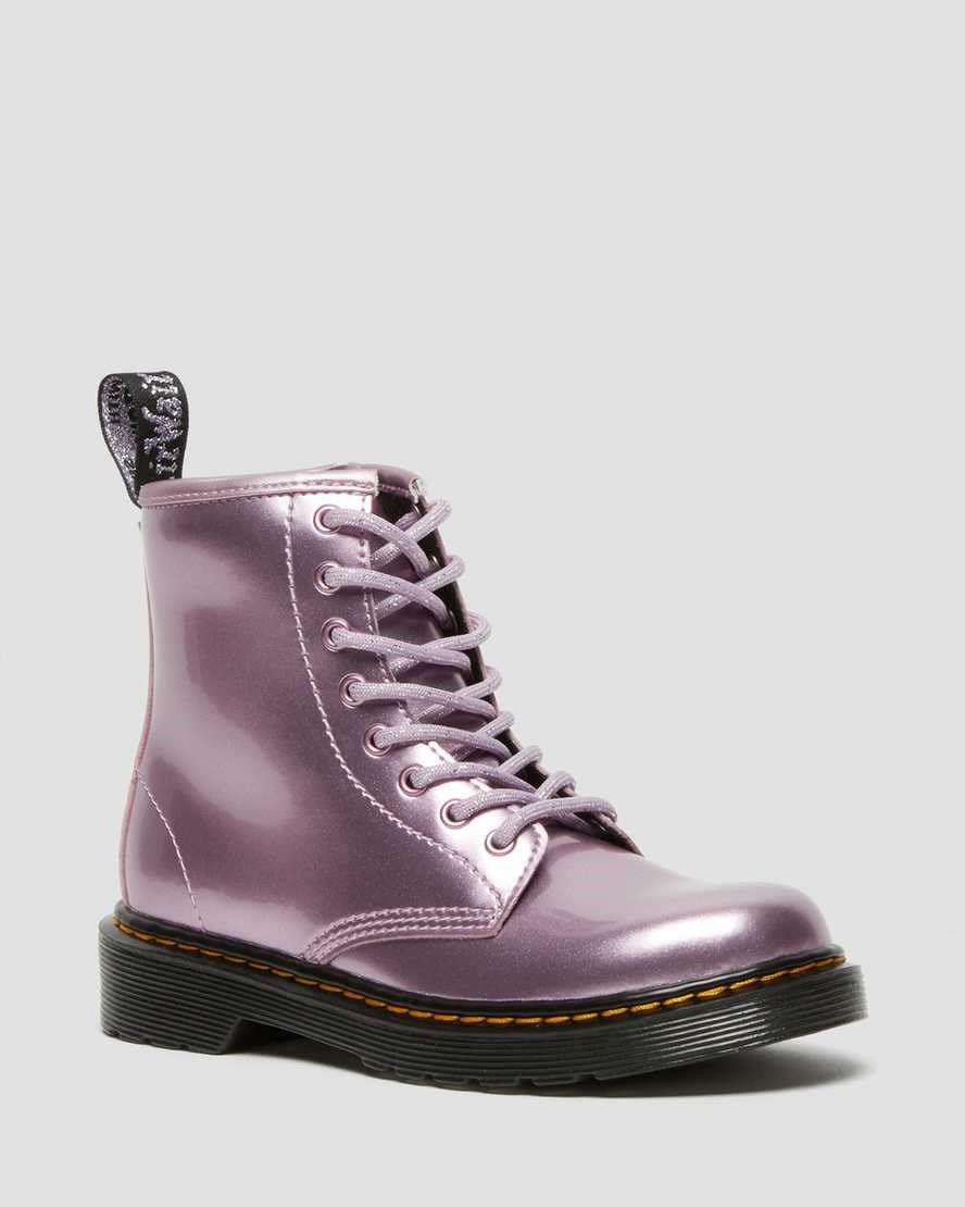 Pink Spark Kids' Dr Martens Junior 1460 Metallic Lace Up Boots | 082735-NDH