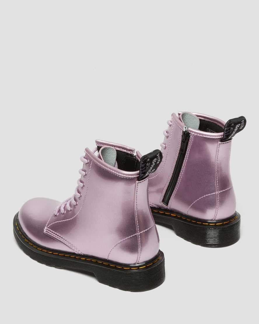 Pink Spark Kids' Dr Martens Junior 1460 Metallic Lace Up Boots | 082735-NDH