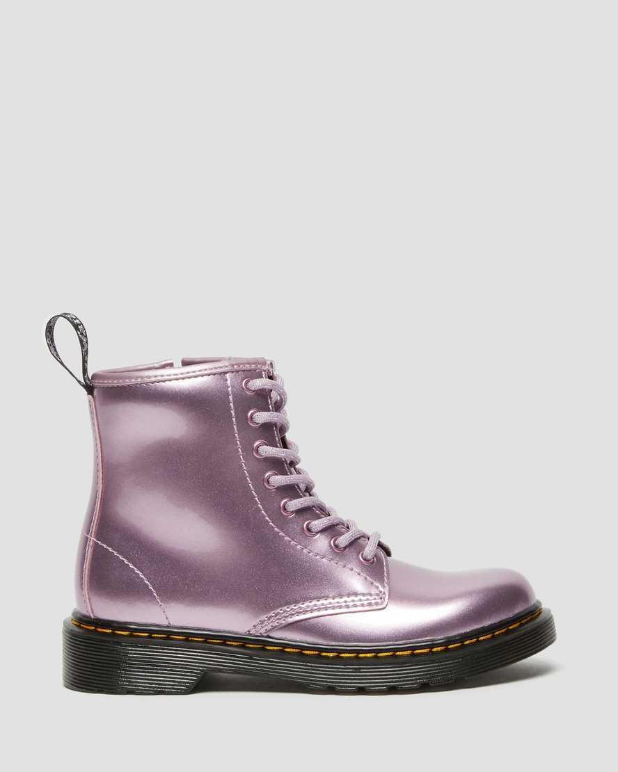 Pink Spark Kids' Dr Martens Junior 1460 Metallic Lace Up Boots | 082735-NDH