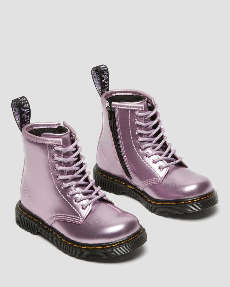 Pink Spark Kids' Dr Martens Toddler 1460 Metallic Lace Up Boots | 136594-AZO