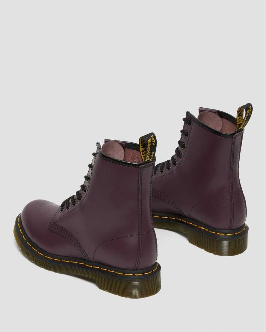 Purple Smooth Leather Women's Dr Martens 1460 Smooth Leather Ankle Boots | 408162-POQ