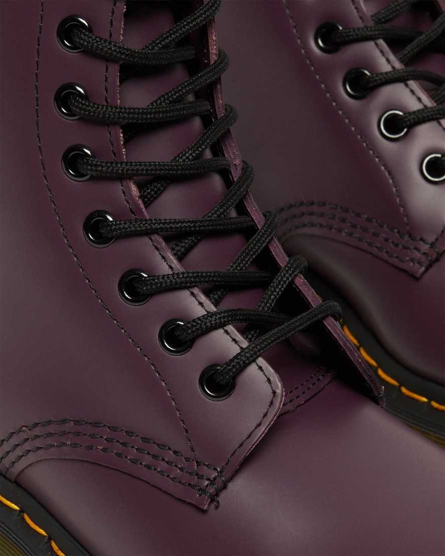 Purple Smooth Leather Women's Dr Martens 1460 Smooth Leather Ankle Boots | 408162-POQ