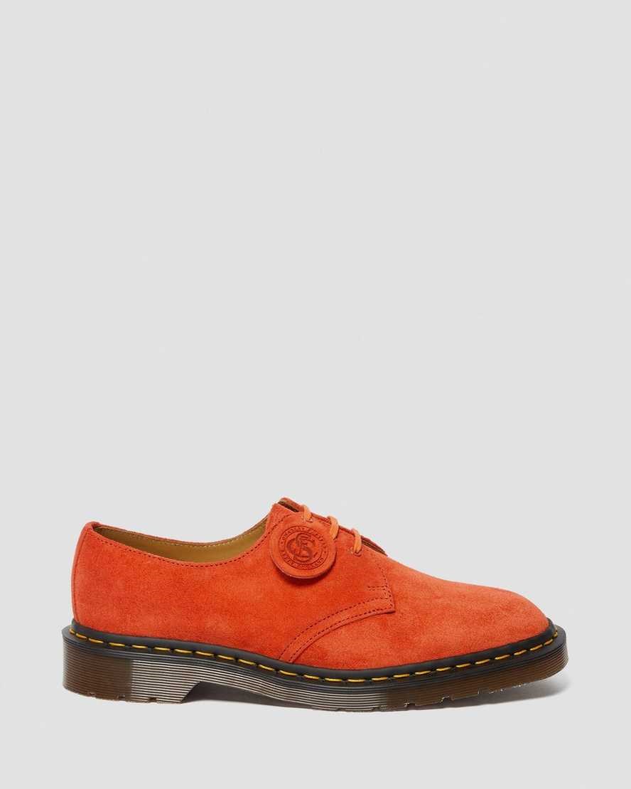 Red Alert Desert Oasis Suede Men's Dr Martens 1461 Made In England Suede Oxford Shoes | 138052-EDB