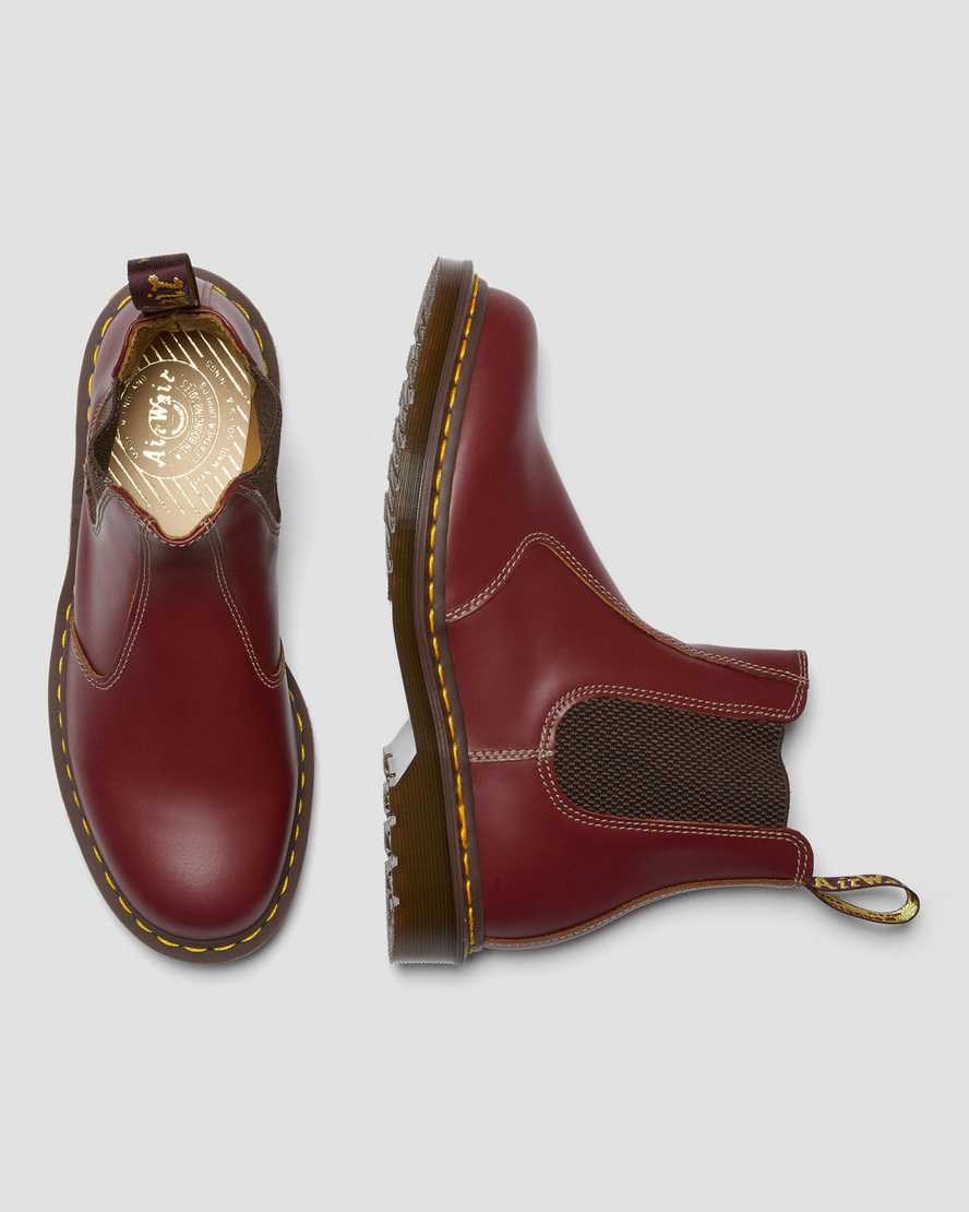 Red Quilon Men's Dr Martens 2976 Vintage Made In England Ankle Boots | 941026-BQY