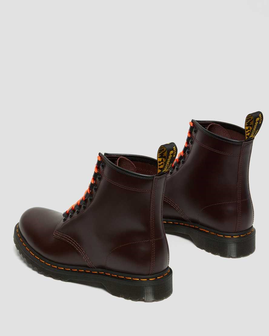 Red Smooth Leather Men's Dr Martens 1460 Ben Smooth Leather Ankle Boots | 028137-CLY