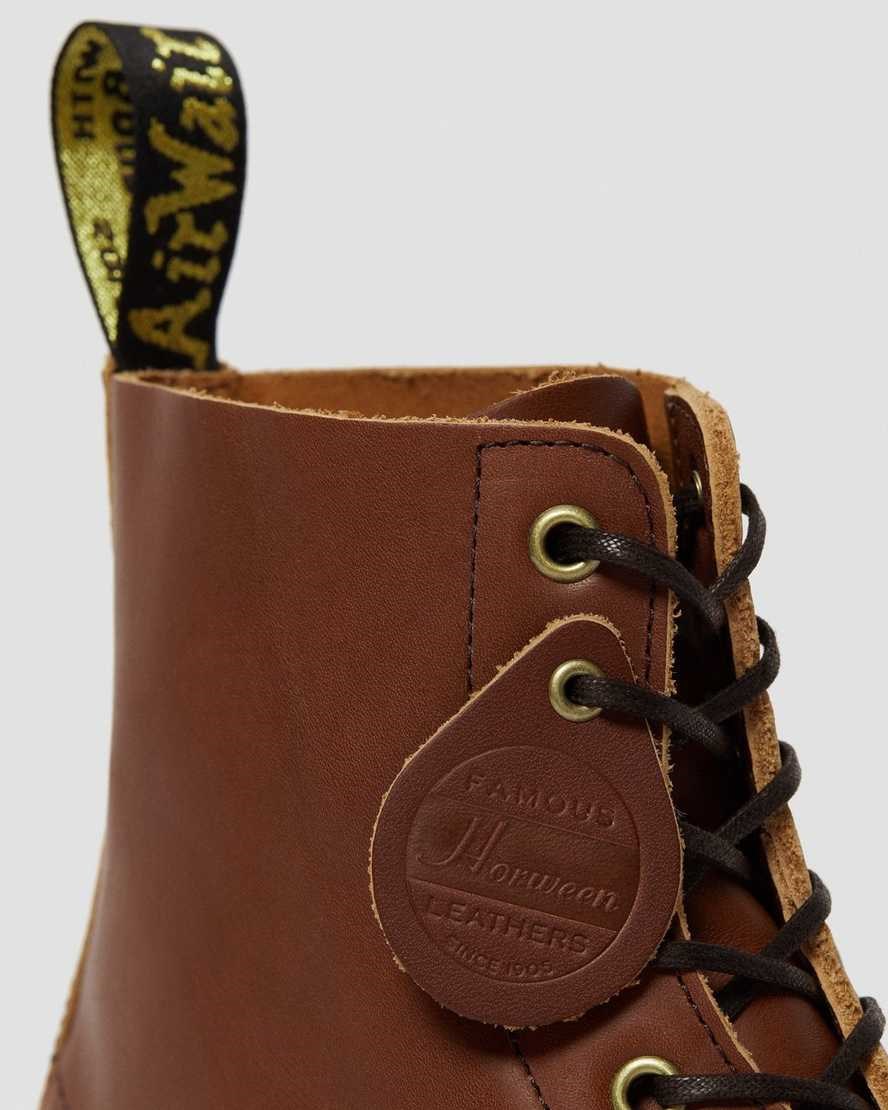 Tan Essex Veg Tan Men's Dr Martens 1460 Veg Tan Leather Ankle Boots | 428957-AUC