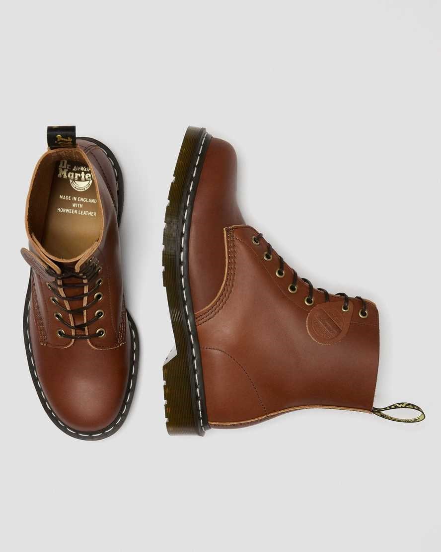 Tan Essex Veg Tan Men's Dr Martens 1460 Veg Tan Leather Ankle Boots | 428957-AUC