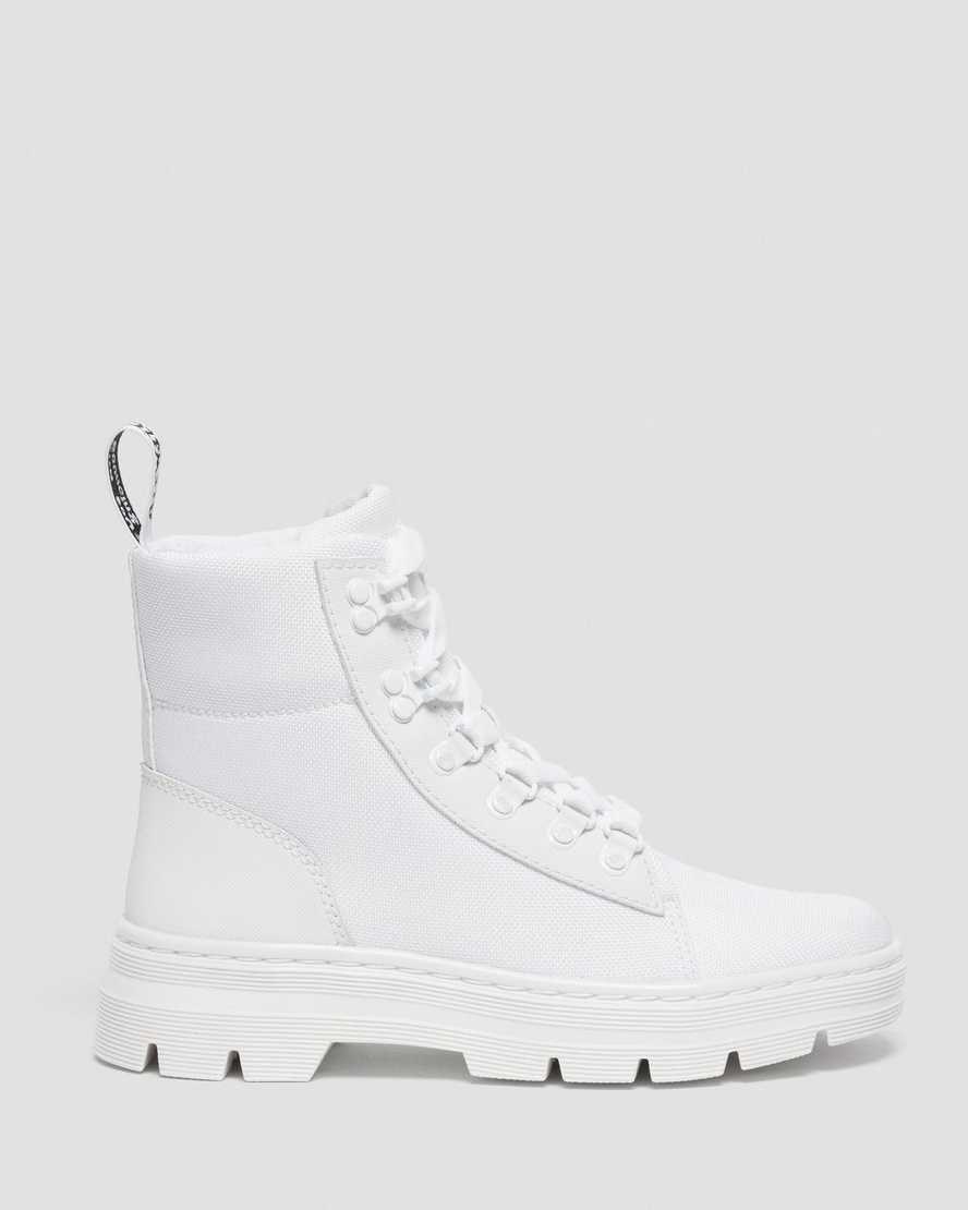 White Ajax Women's Dr Martens Combs Poly Lace Up Boots | 659817-AZN