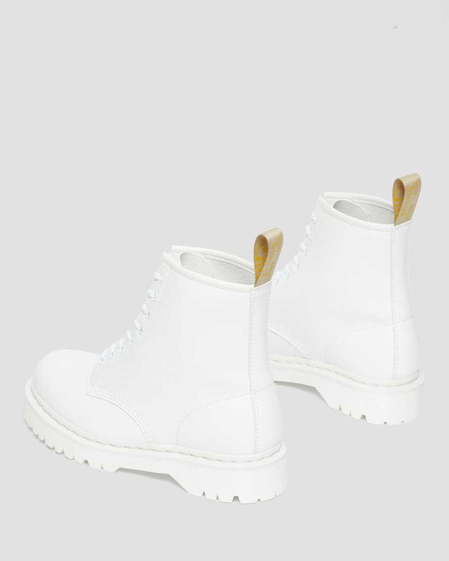 White Men's Dr Martens Vegan 1460 Bex Kemble Mono Lace Up Boots | 706853-GTF