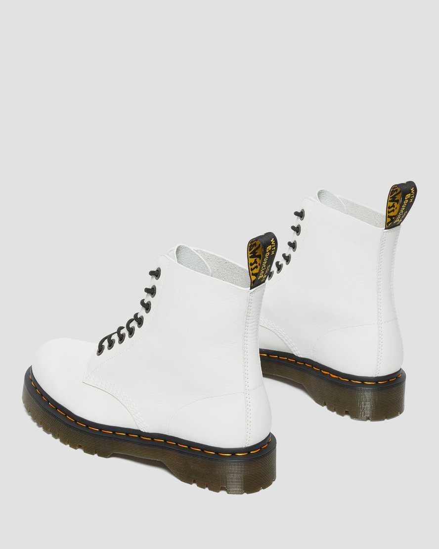 White Pisa Men's Dr Martens 1460 Pascal Bex Pisa Leather Lace Up Boots | 759038-AUC