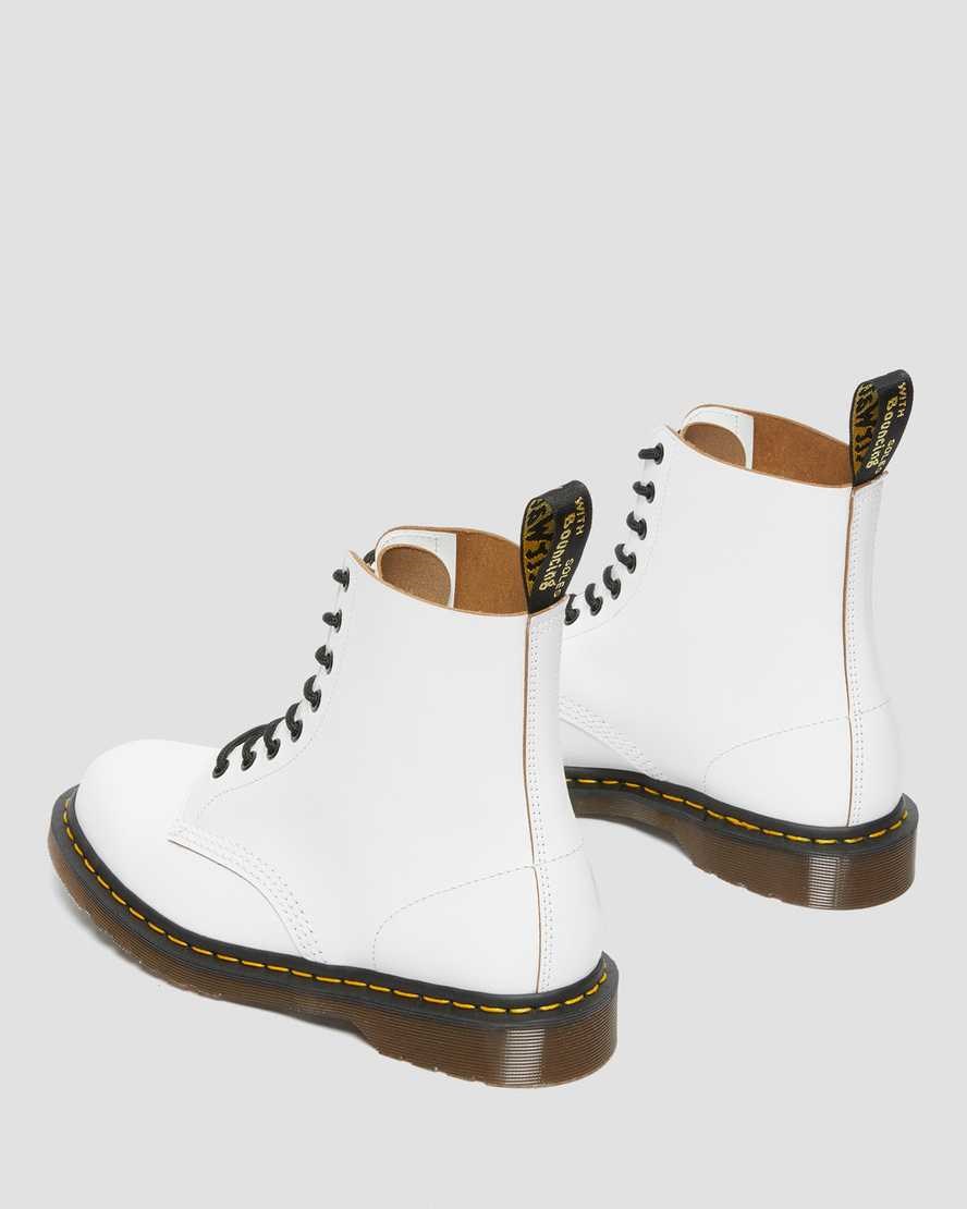 White Quilon Men's Dr Martens 1460 Vintage Made in England Lace Up Boots | 753640-KTC