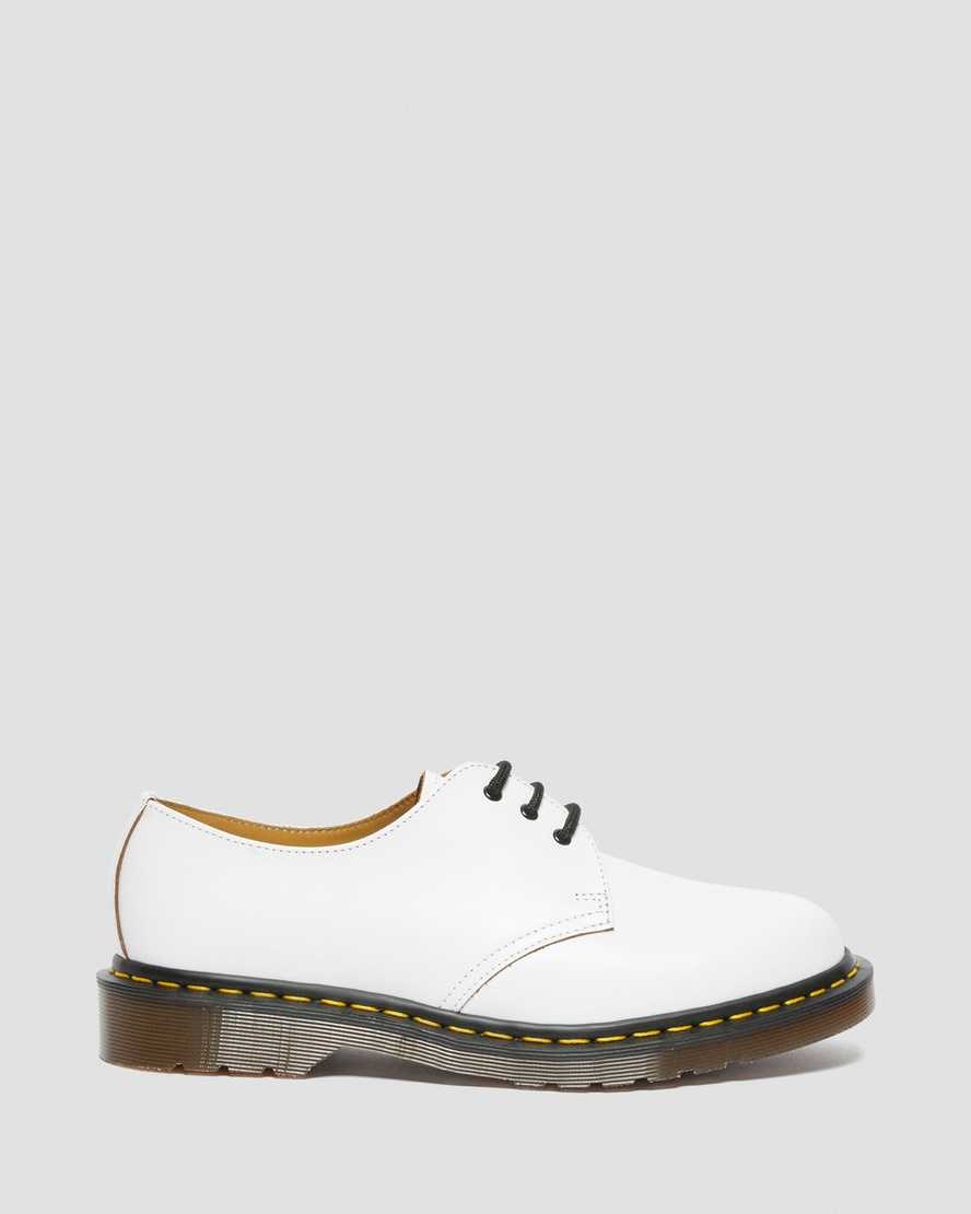 White Quilon Men's Dr Martens 1461 Vintage Made in England Oxford Shoes | 983265-SZL