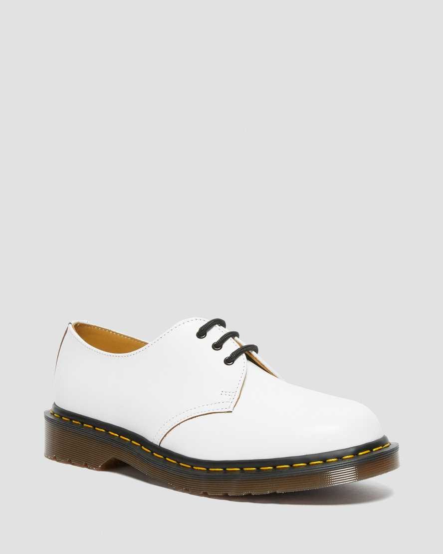 White Quilon Men\'s Dr Martens 1461 Vintage Made in England Oxford Shoes | 983265-SZL