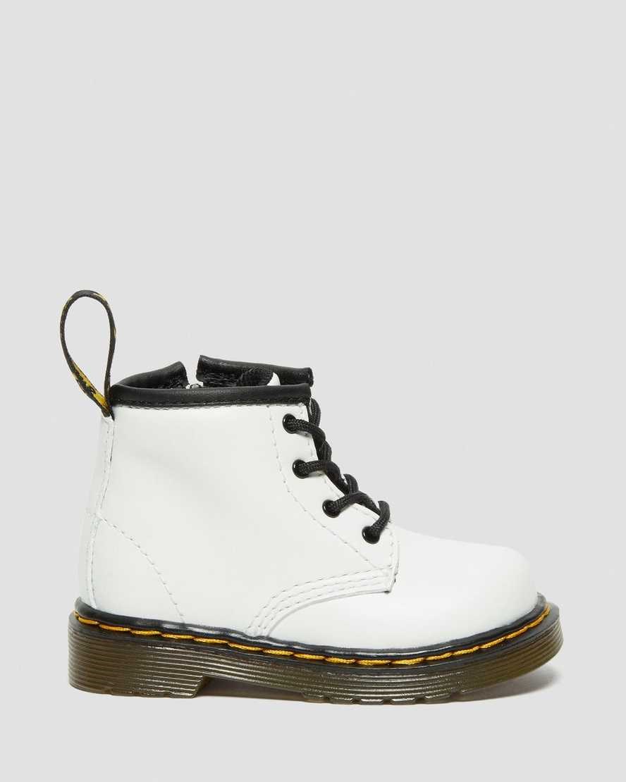 White Romario Kids' Dr Martens Infant 1460 Leather Lace Up Boots | 783164-EMX