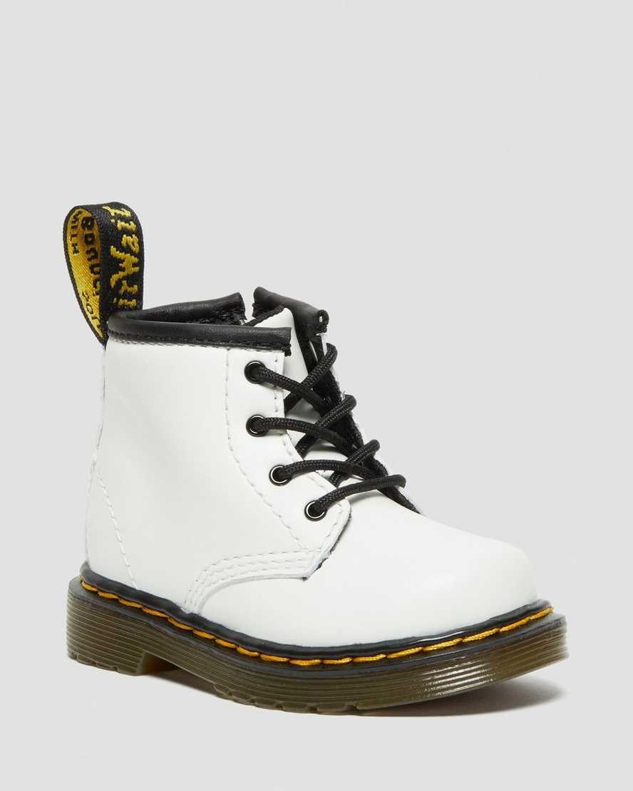 White Romario Kids\' Dr Martens Infant 1460 Leather Lace Up Boots | 783164-EMX