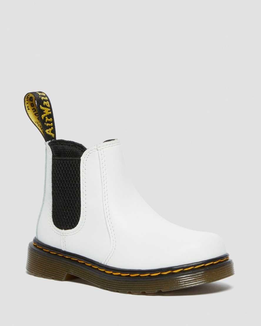 White Romario Kids\' Dr Martens Toddler 2976 Leather Chelsea Boots | 189537-MJK