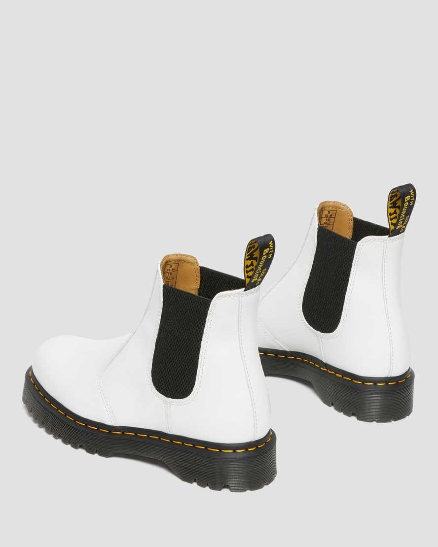 White Smooth Leather Men's Dr Martens 2976 Bex Smooth Leather Chelsea Boots | 613709-NJU