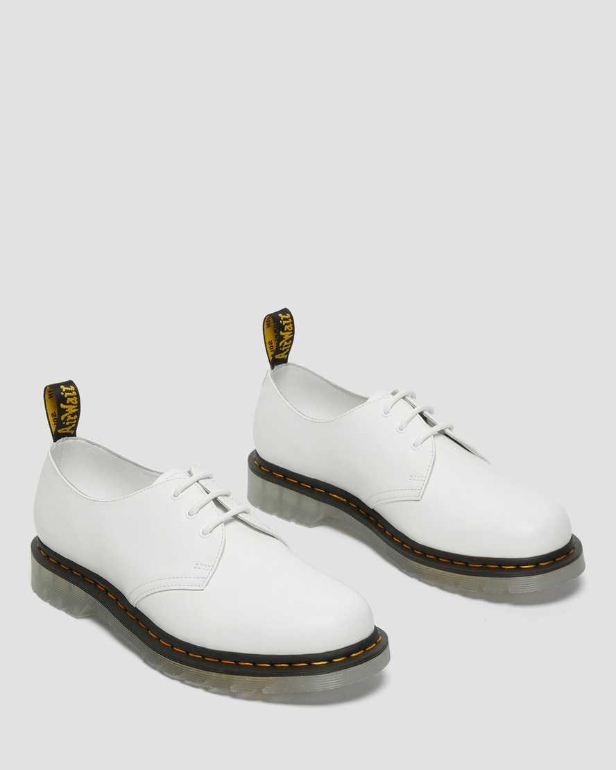 White Smooth Leather Women's Dr Martens 1461 Iced Smooth Leather Oxford Shoes | 831429-HQU