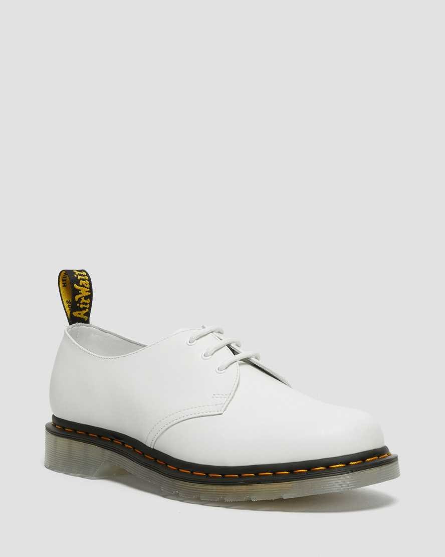 White Smooth Leather Women's Dr Martens 1461 Iced Smooth Leather Oxford Shoes | 831429-HQU