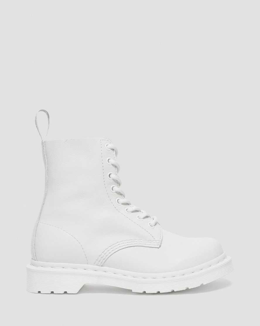 White Virginia Women's Dr Martens 1460 Pascal Mono Ankle Boots | 356104-KDC