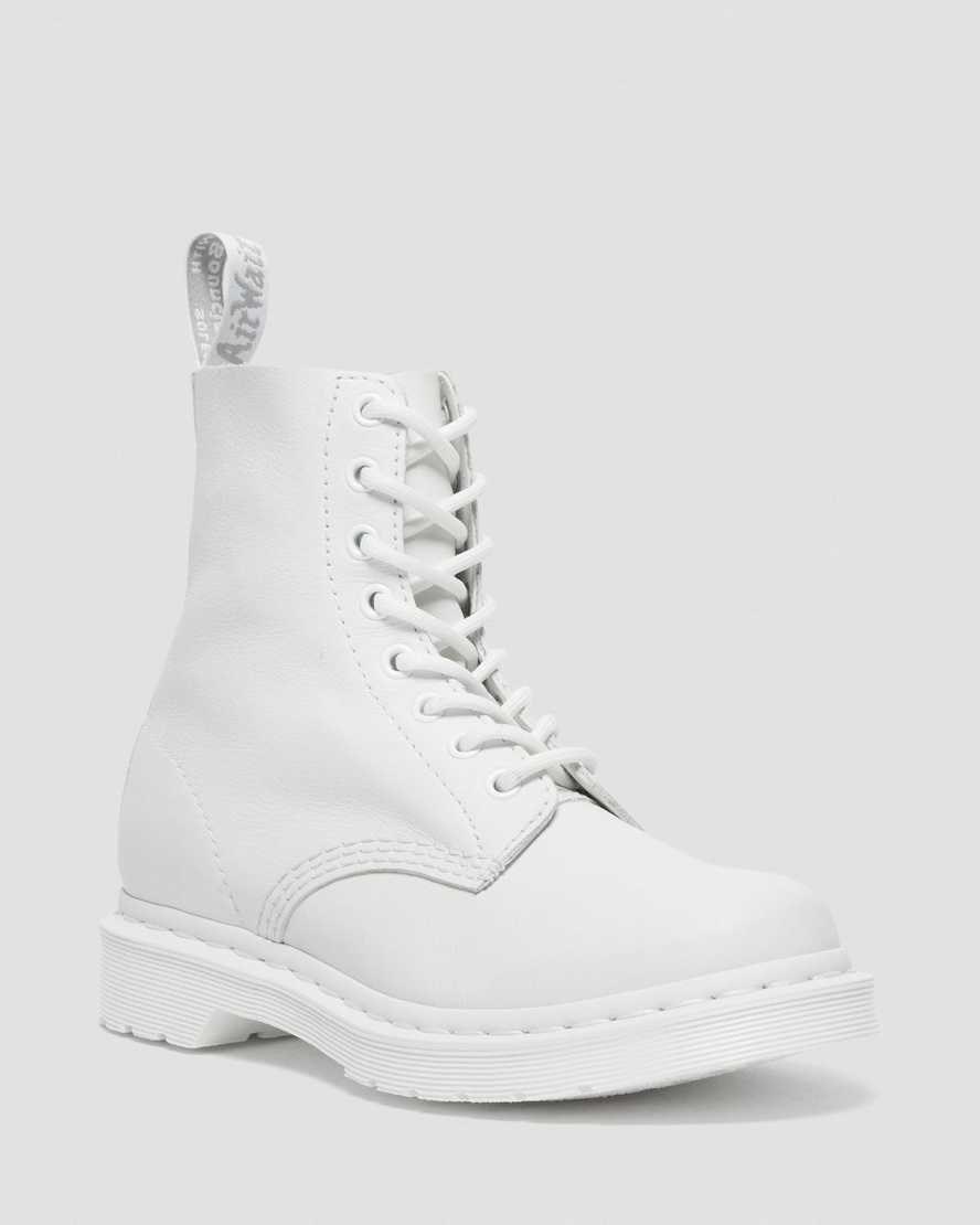 White Virginia Women\'s Dr Martens 1460 Pascal Mono Ankle Boots | 356104-KDC