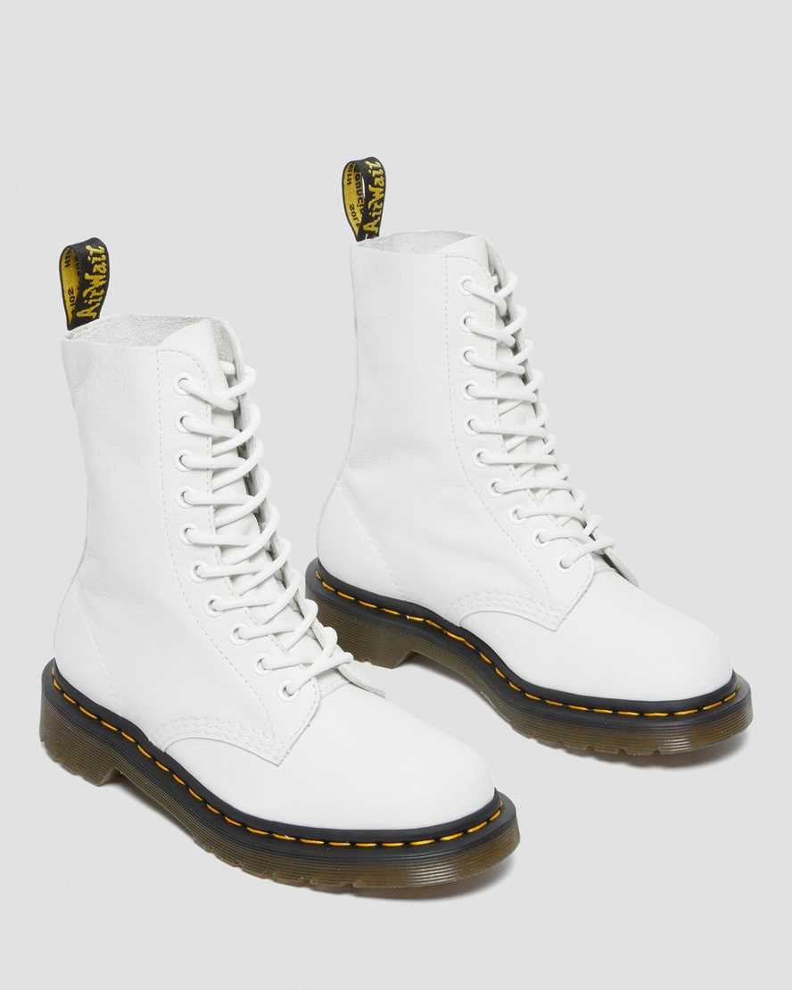 White Virginia Women's Dr Martens 1490 Virginia Leather Lace Up Boots | 765201-BXA