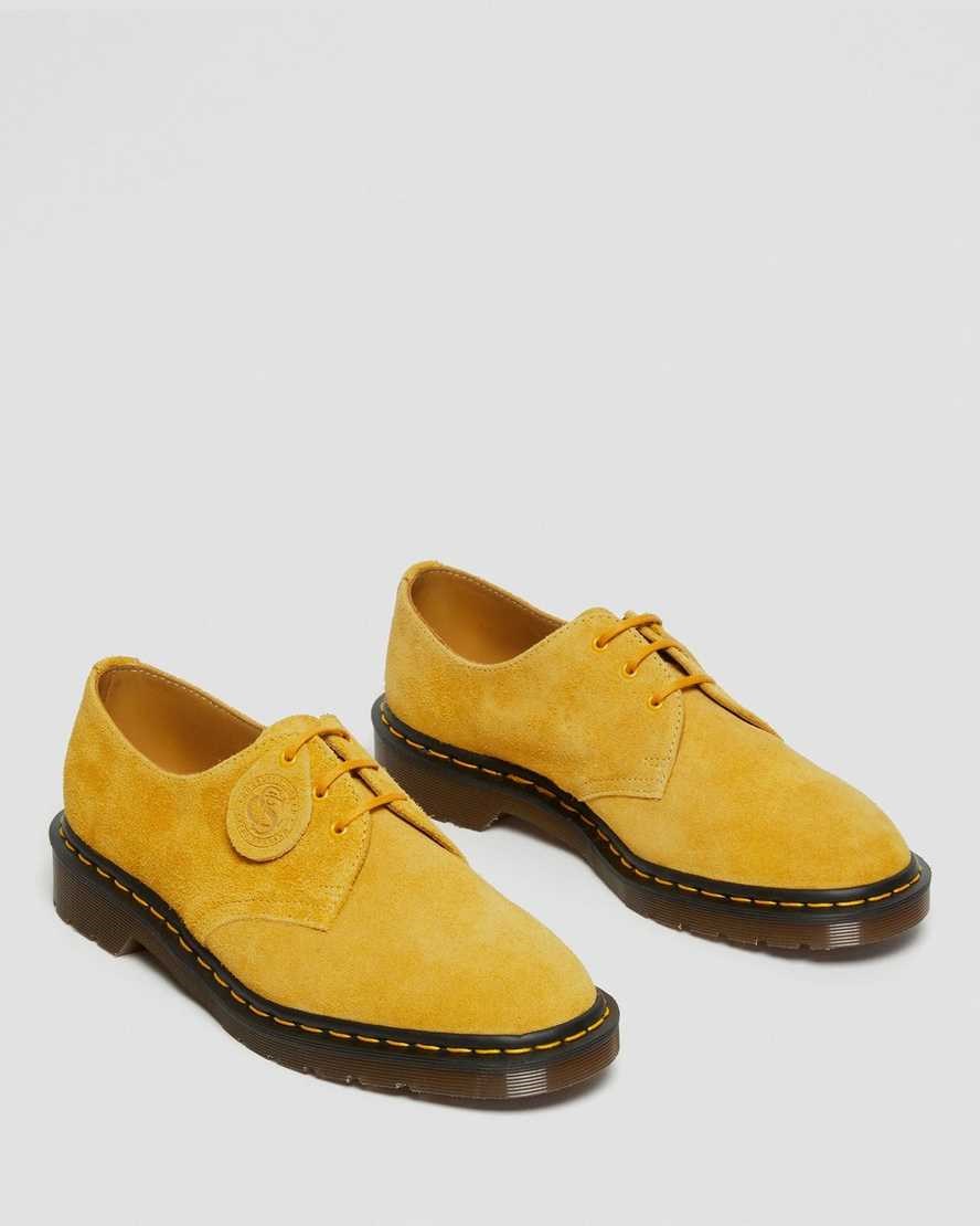 Yellow Desert Oasis Suede Men's Dr Martens 1461 Made In England Suede Oxford Shoes | 367948-YNB