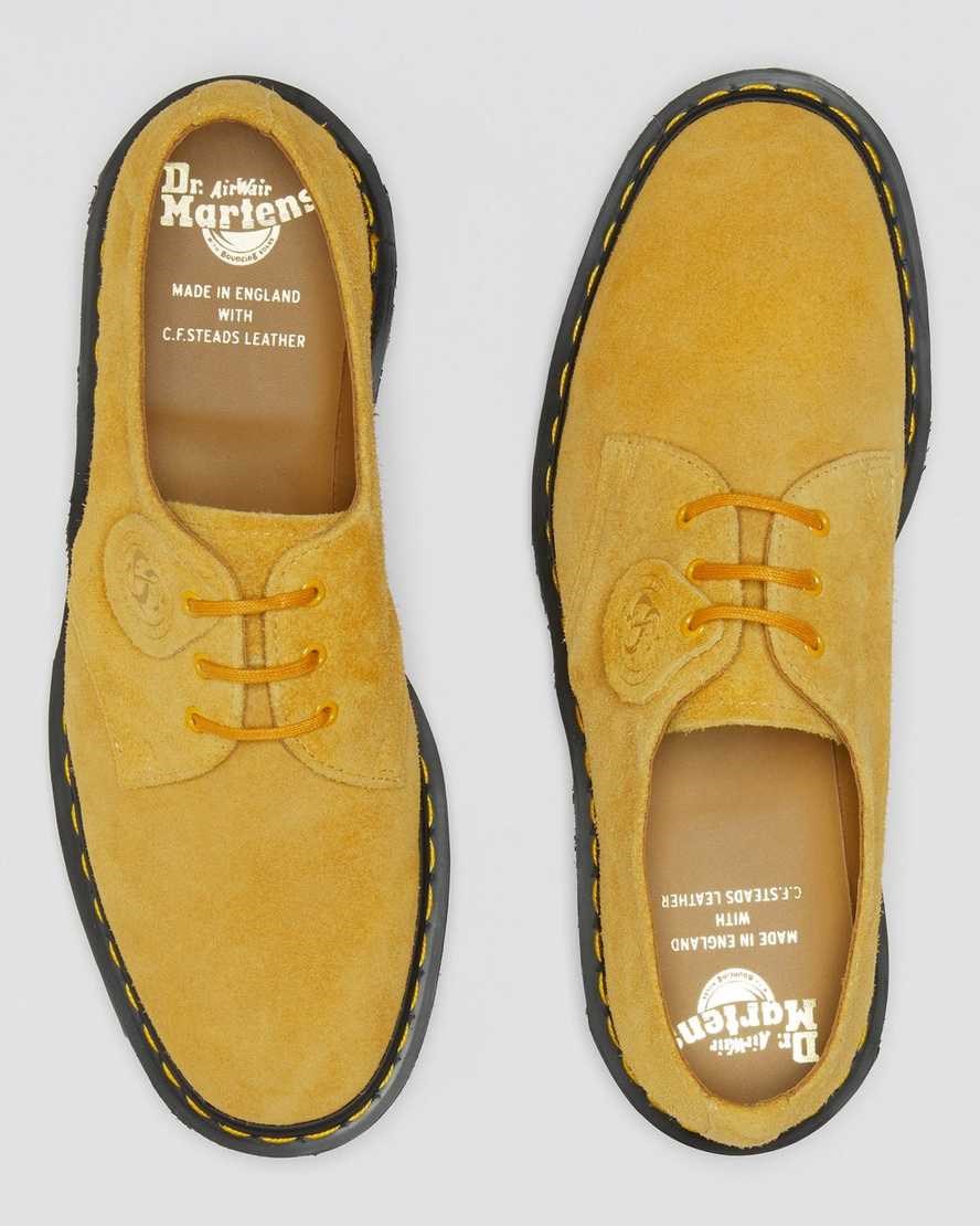 Yellow Desert Oasis Suede Men's Dr Martens 1461 Made In England Suede Oxford Shoes | 367948-YNB